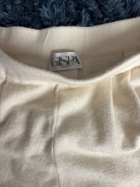 GISPA Made in Italy Wool Acrylic  Cream Knit Pants